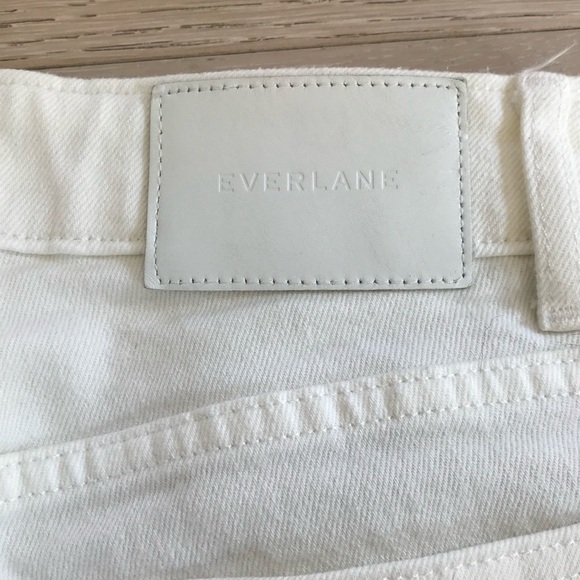 Everlane The Curvy Cheeky  Straight Leg Jeans bone White Size 25 - Picture 11 of 11